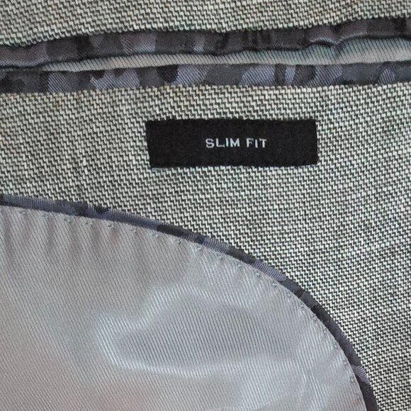 NWOT JOSEPH ABBOUD (M/L) 100% Linen Italian Fabric Herringbone in Beige - Picture 8 of 8